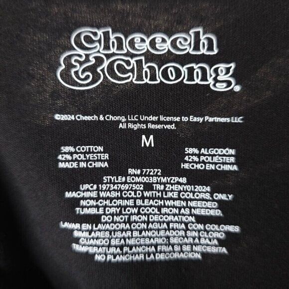 Cheech & Chong T Shirt Mens Size Medium Black Best Buds Cannabis Weed Tee - Picture 6 of 7